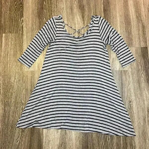 Maurices Grey and Black Tunic Dress - M